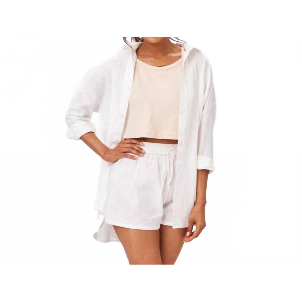 NEW LELALO mama oversized beach cover-up set in white